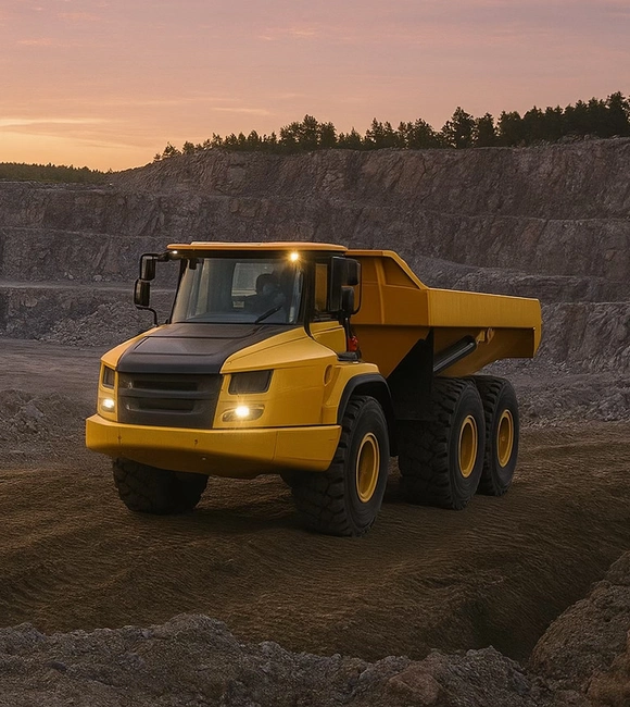 articulated dump trucks