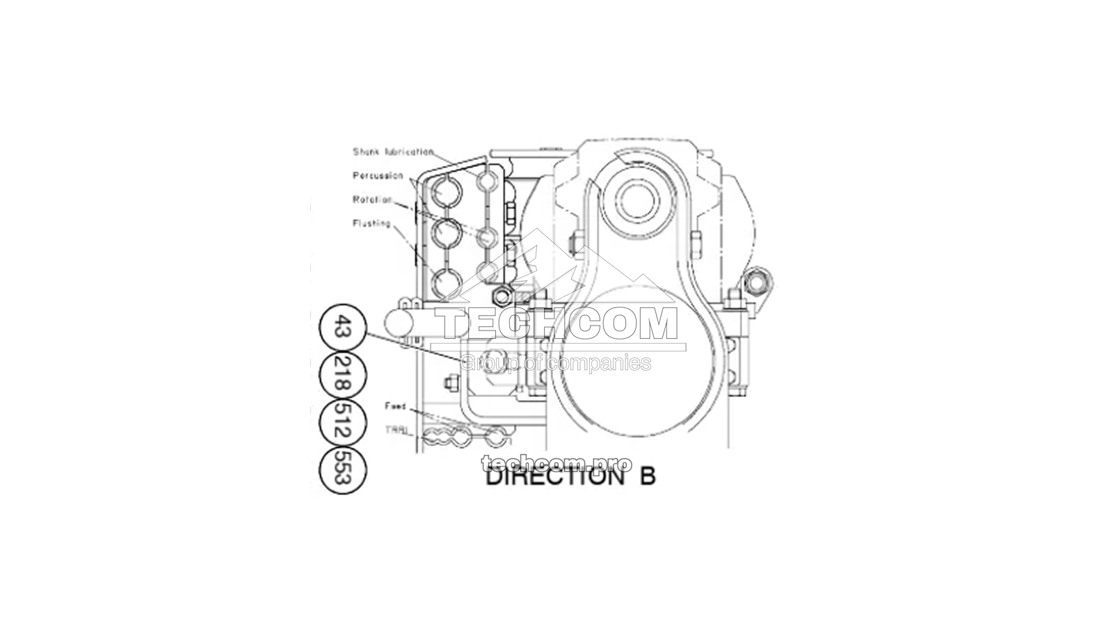 55153432 Conjunto de avance – Sandvik DD210