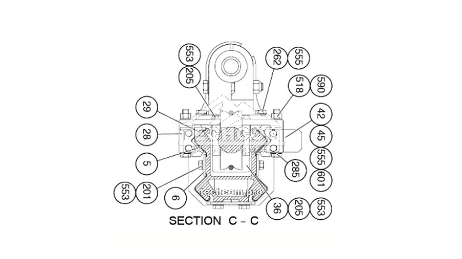 55153432 Узел подачи – Sandvik DD210