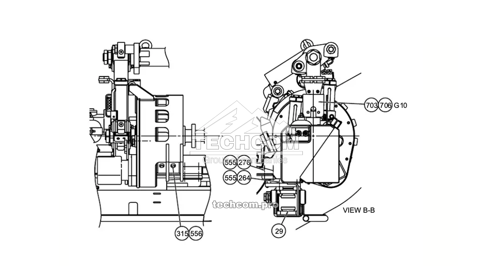 BG 006 266 00 aF Module de forage LF/RC704 – Sandvik DL2720