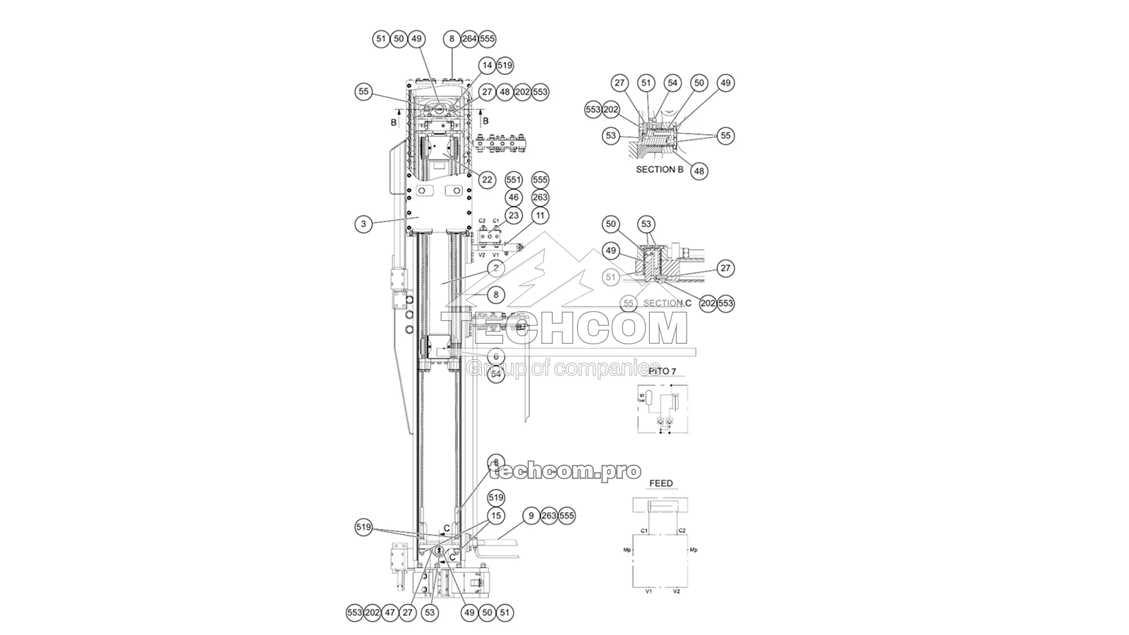 BG 006 170 53 aF NSS Узел подачи – Sandvik DL2720