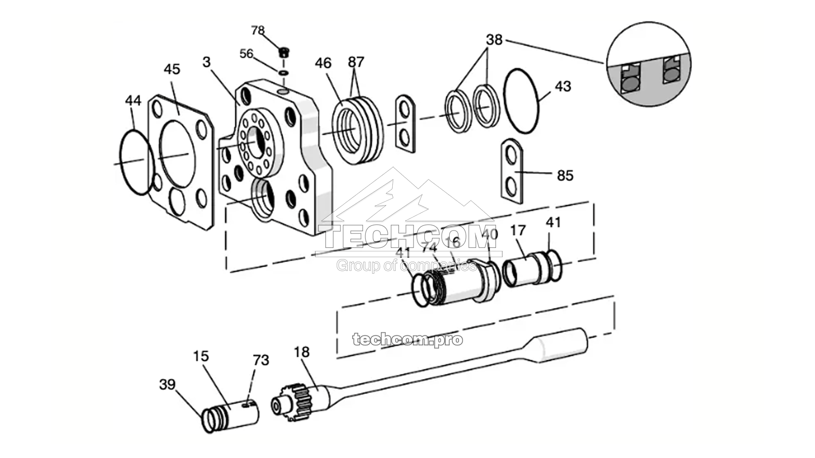 303 850 23 Martillo hidráulico HL510 LH – Sandvik DL230-5