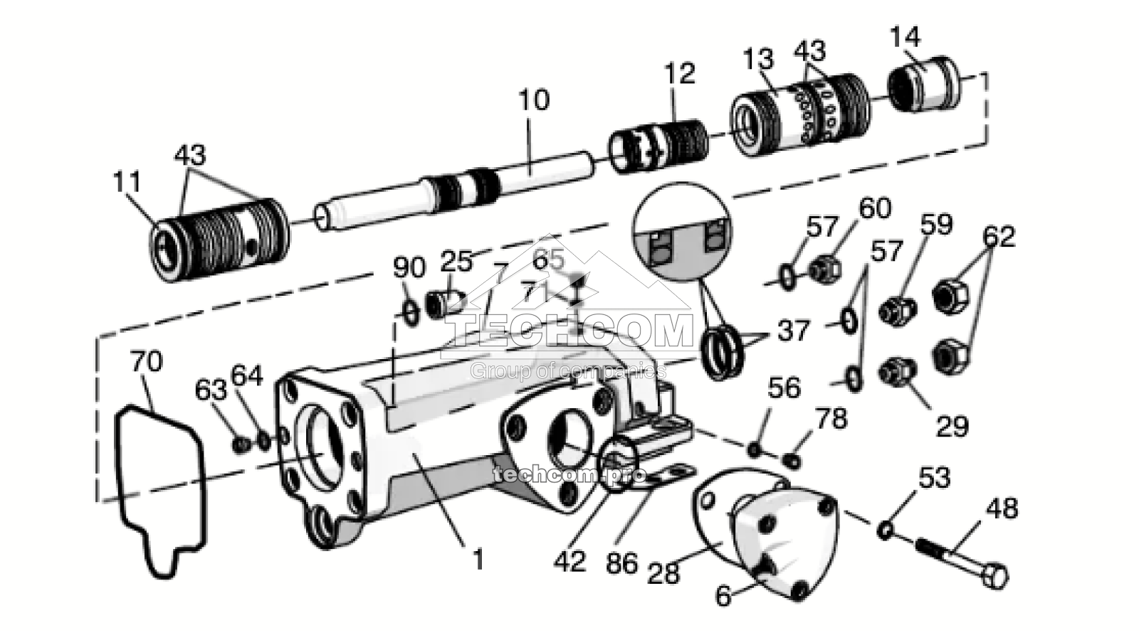 303 850 23 Martillo hidráulico HL510 LH – Sandvik DL230-5