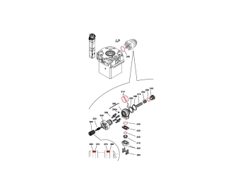 cuerpo de valvula y componentes de conexion montabert v2500