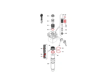 distributeur et composants du piston de frappe montabert v2500