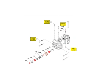 conjunto del engranaje del motor y rodamientos montabert hc55