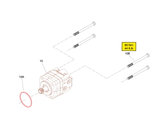 conjunto del motor hidraulico montabert hc55
