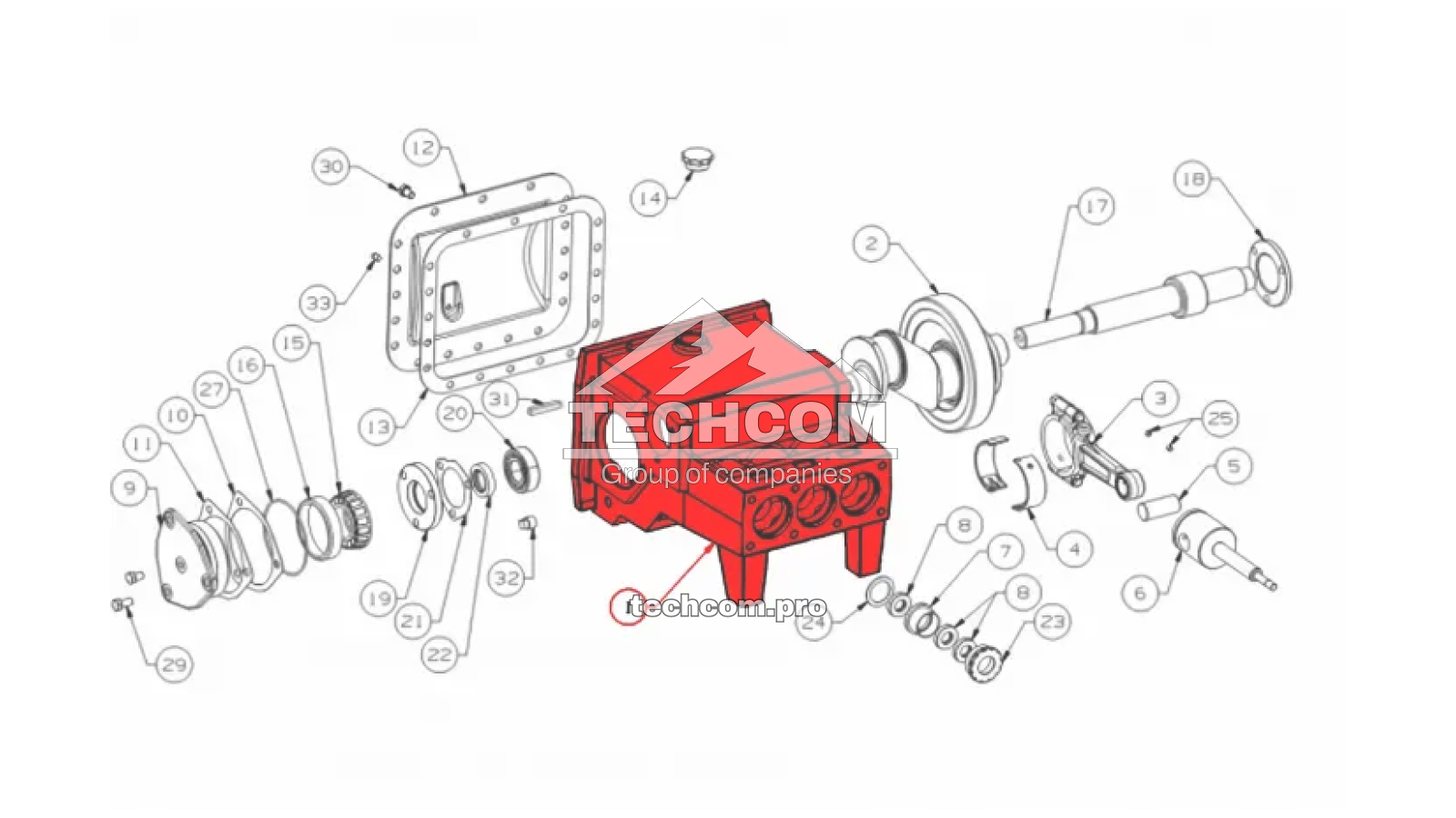 Pump Case for W1122BCD Mud Pump