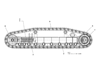 57735763 chassis de train de roulement 325l 2657735763