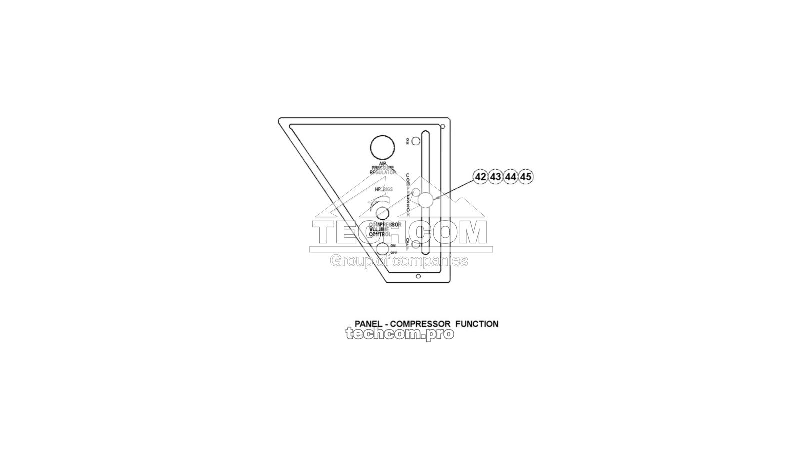 57829343 Приборы управления, LP, CAT DM45 (2657829343)
