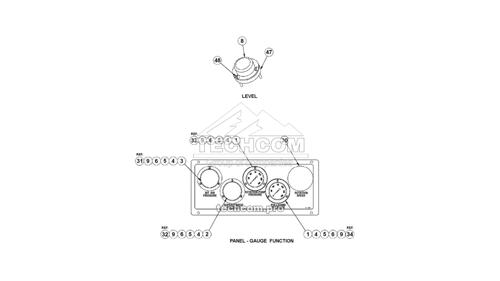 57829343 Приборы управления, LP, CAT DM45 (2657829343)