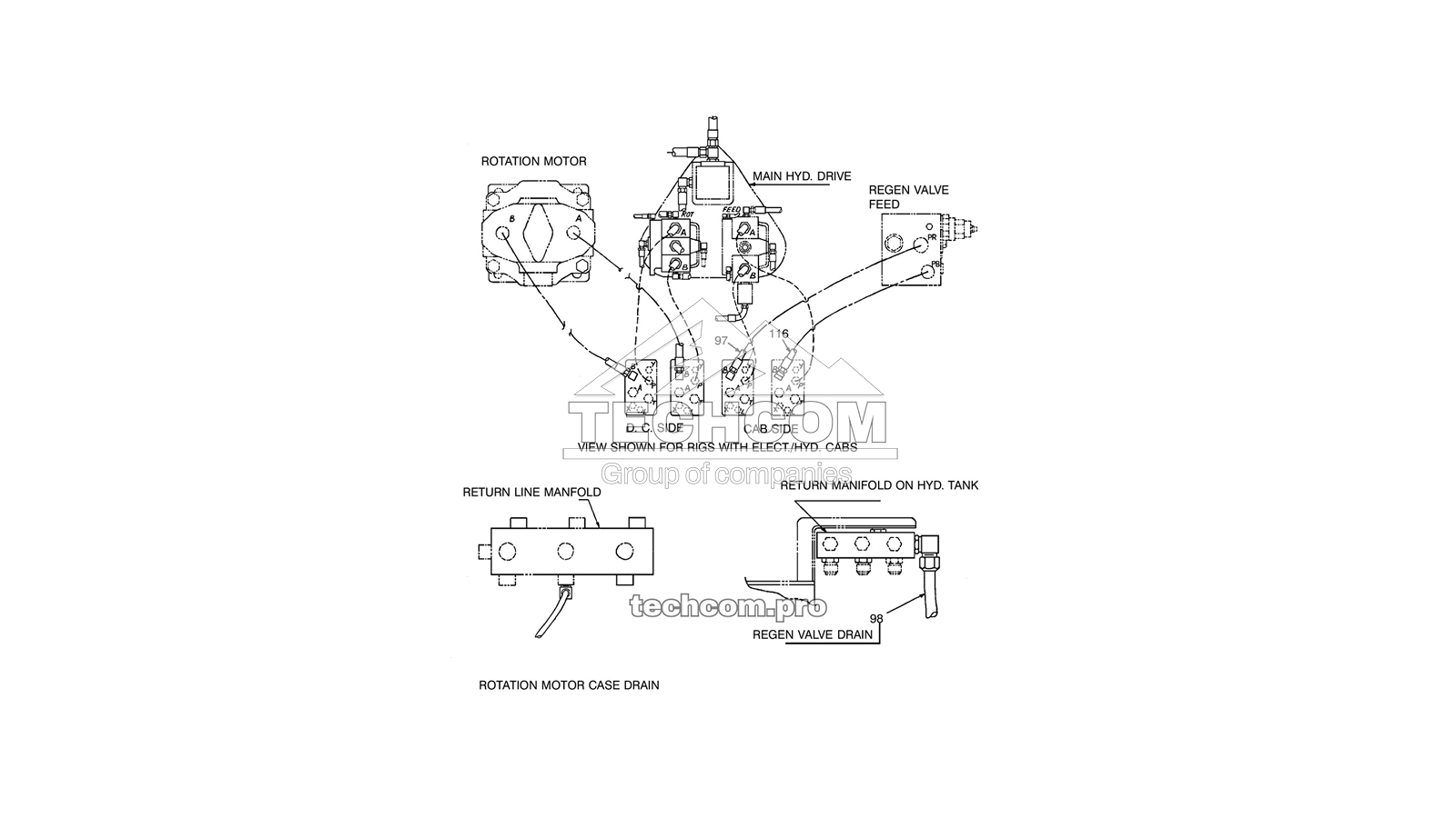 57518482 Трубопроводы, общий комплект башни DM45 (2657518482)