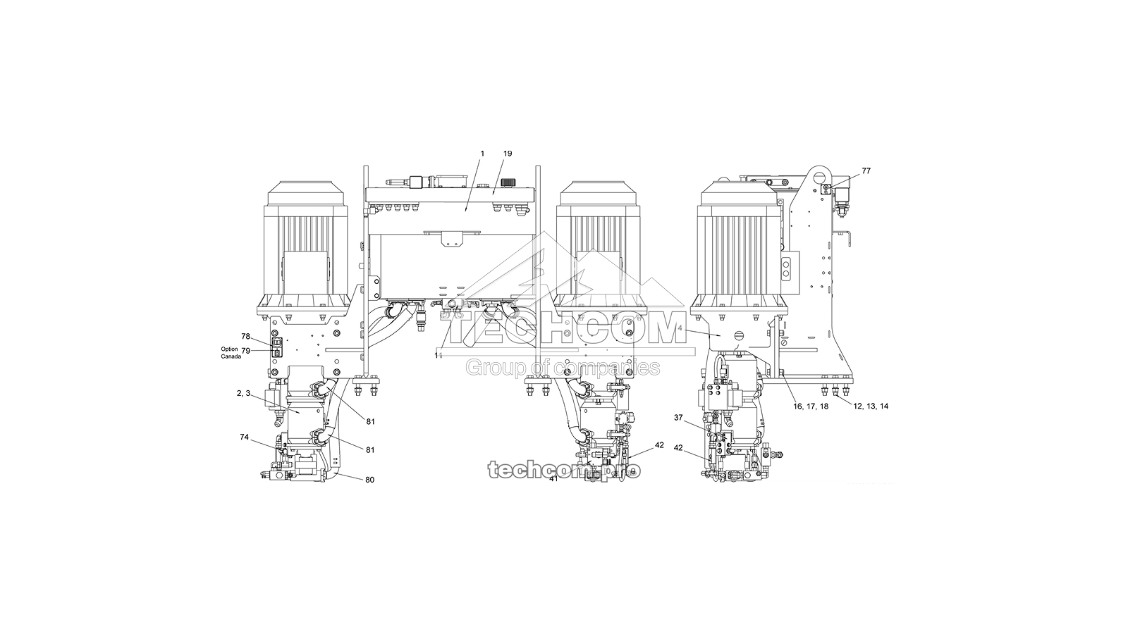 9106 2306 71 Power Unit Epiroc Boomer L2D (9106230671)