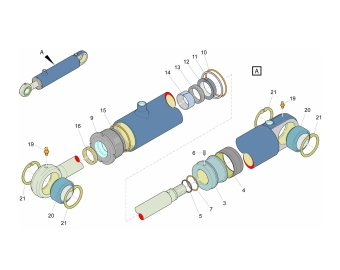 3128 3081 29 hydraulic cylinder for epiroc boltec lc 3128308129
