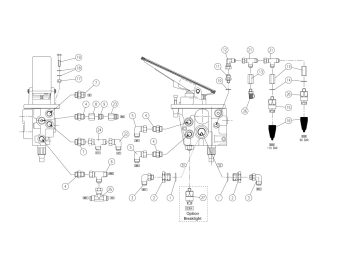 juego de conexion de la valvula de freno para epiroc boltec lc