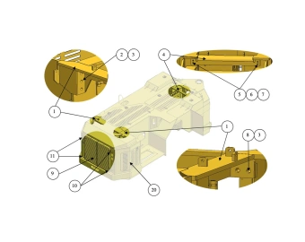 power frame assembly for aramine t1601c