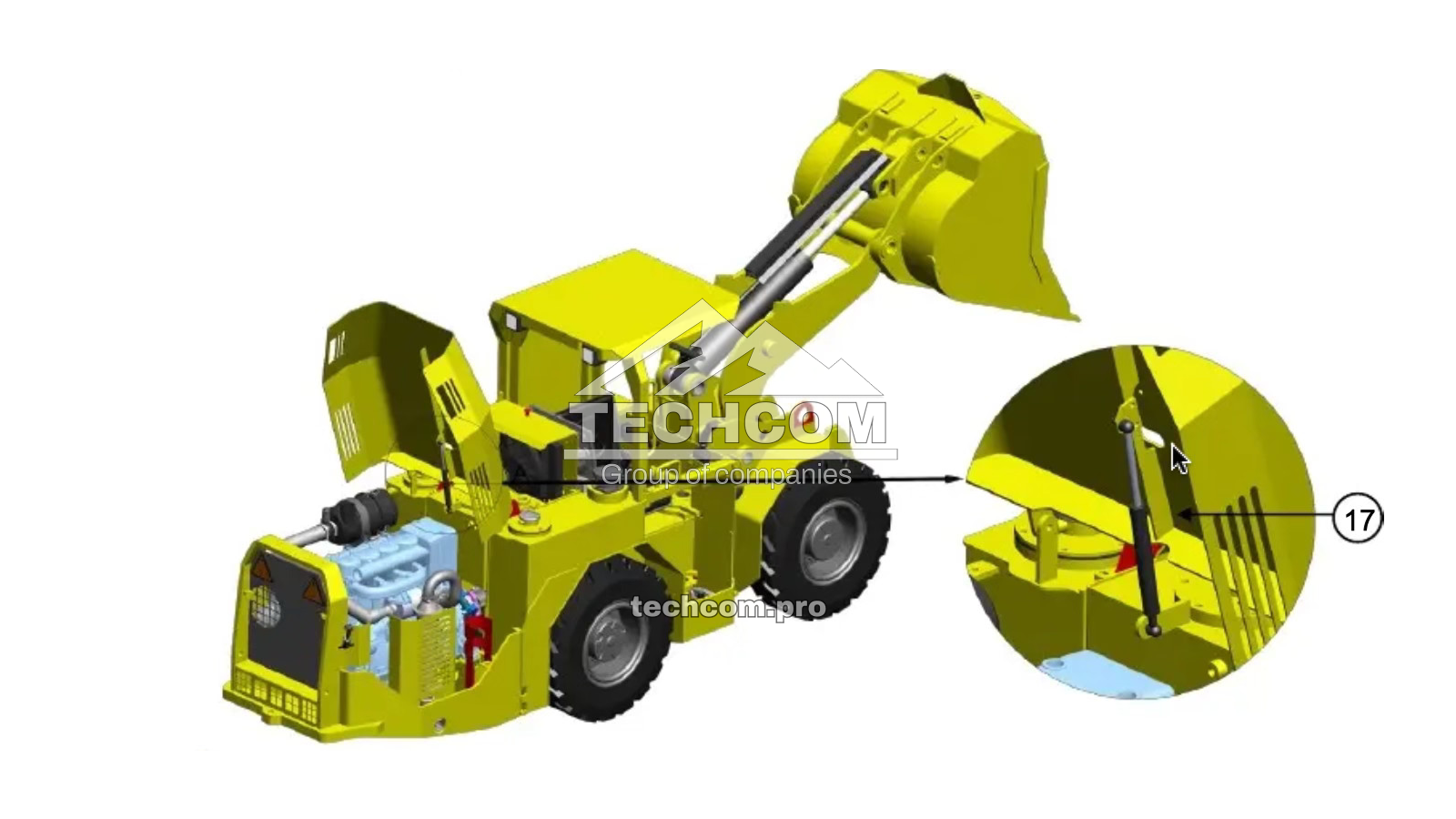 Aramine L130D Rear Frame Assembly