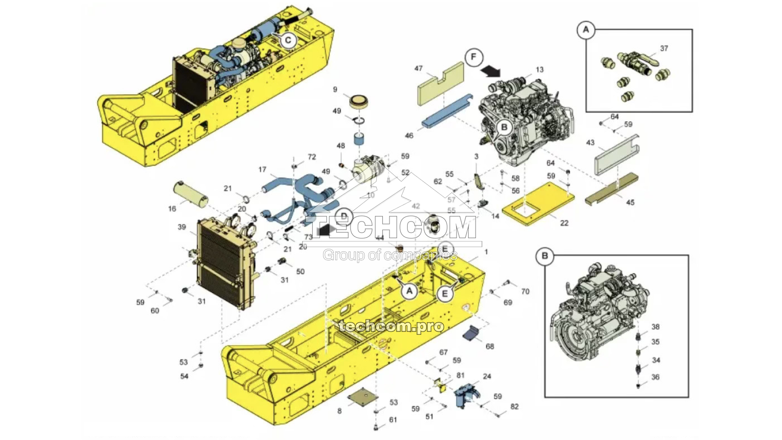 Ensemble de pièces moteur – Epiroc Explorac 100