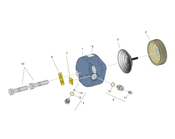3115 3451 81 accumulator for epiroc cop 1638 rock drill 3115345181