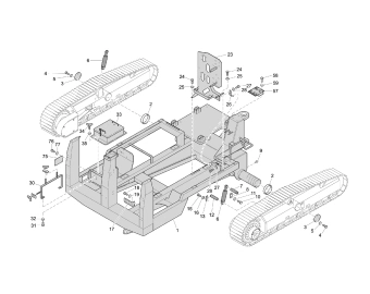 3222 3054 74 wagon frame for epiroc roc l8 3222305474