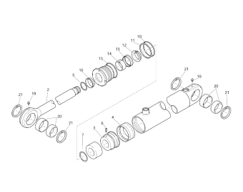 8232 3000 86 hydraulic cylinder for epiroc roc l8 8232300086