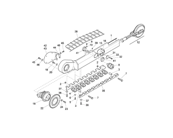 3222 2362 88 bastidor de orugas derecho para epiroc roc l8 3222236288