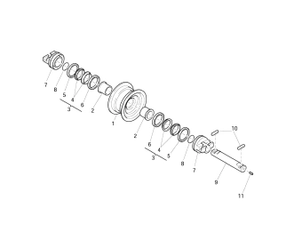 3216 7199 80 rodillo de oruga para epiroc roc l8 3216719980