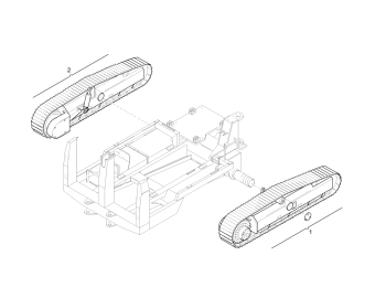 3222 2362 66 chassis de chenilles pour epiroc roc l8 3222236266