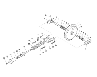 3216 7201 81 roue avant pour epiroc roc l8 3216720181