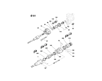 front part spare parts for montabert hc158