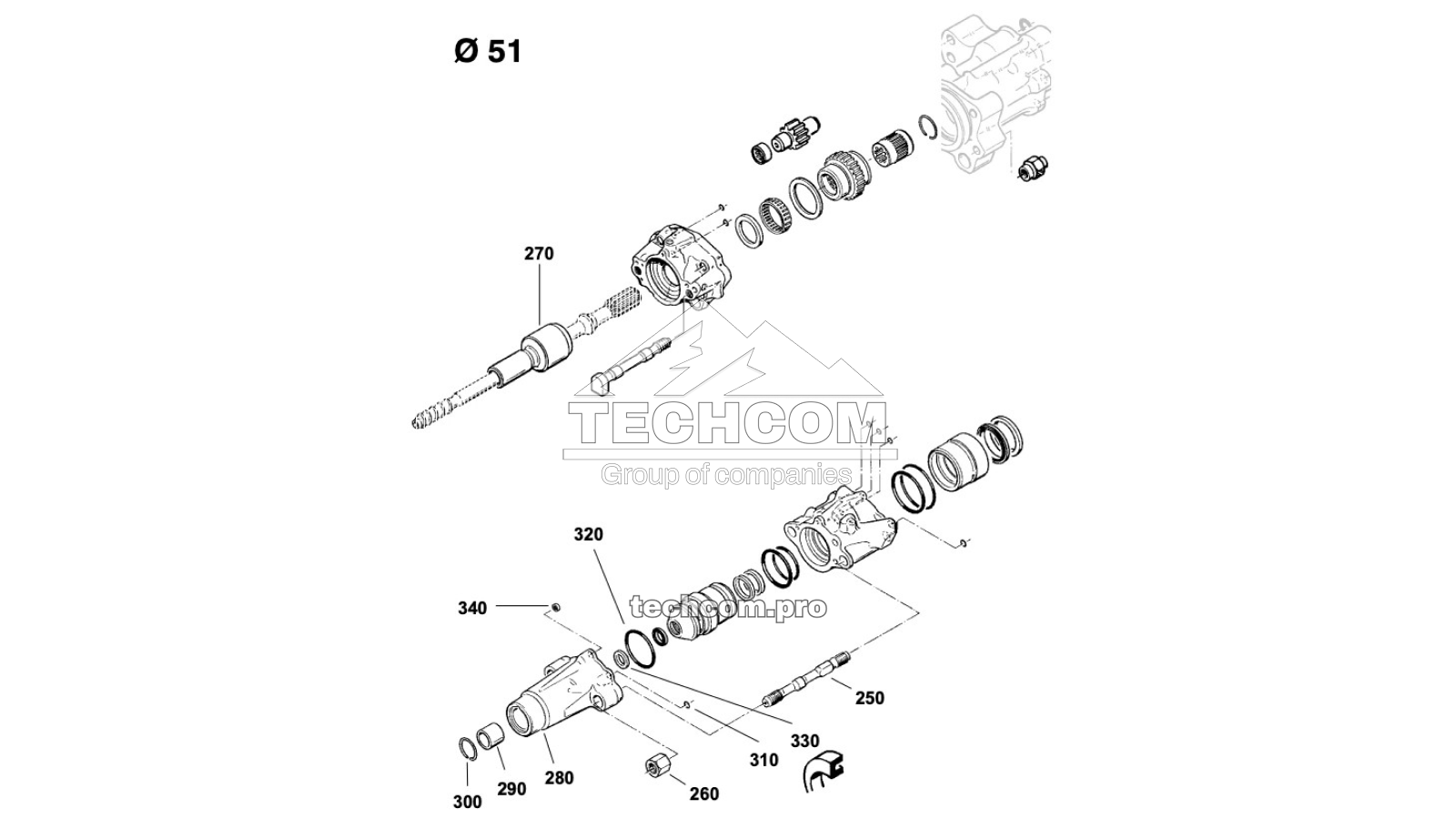 Запчасти передней части Montabert HC158