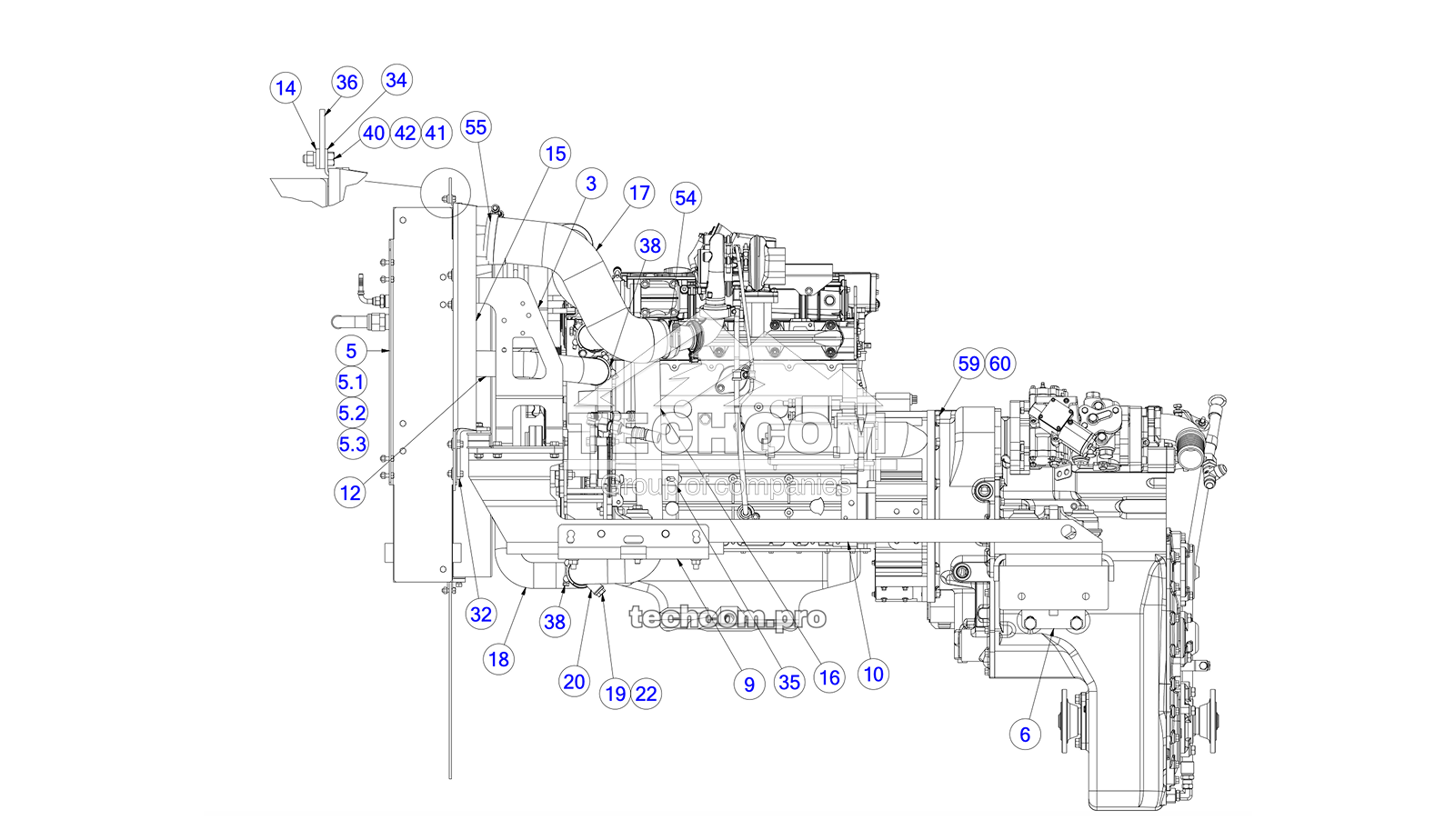 100074236 Ensemble moteur – Normet Spraymec MF 050 VC