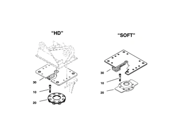 mounting plate support and dampener assemblies montabert v45