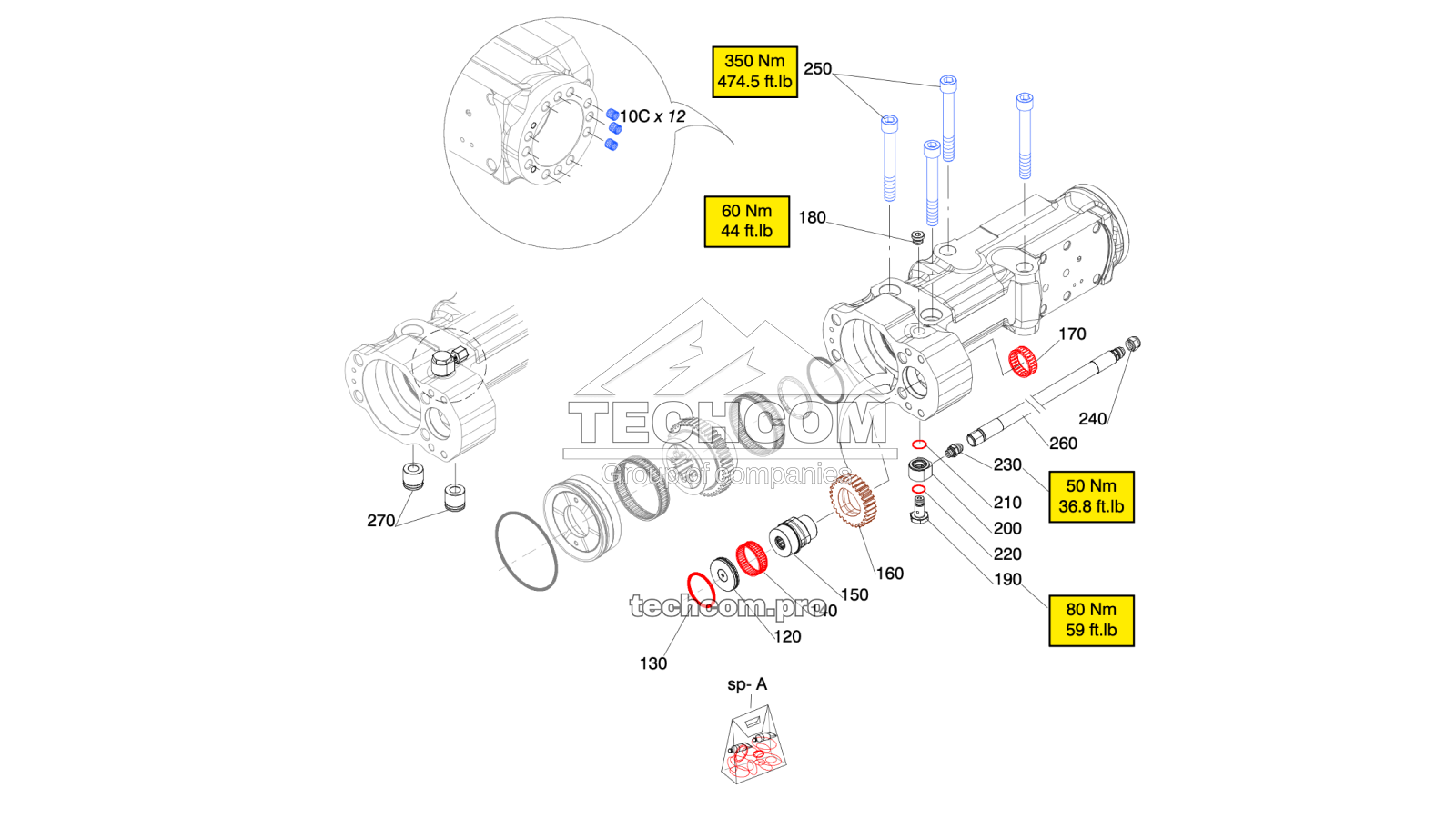 Ensemble du corps principal – Montabert HC95 LM